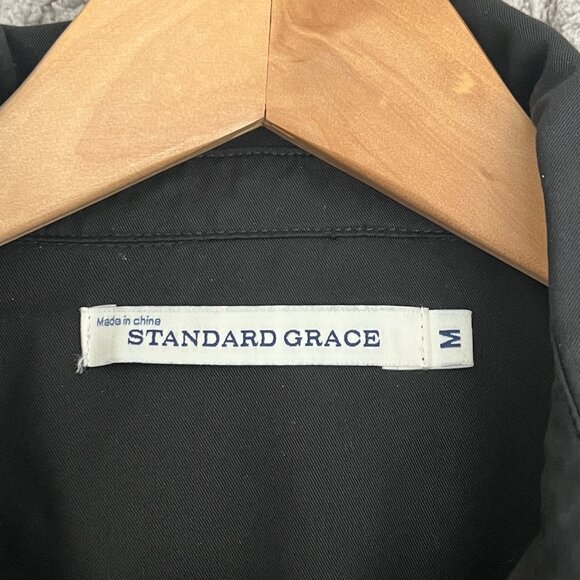 Standard Grace Black Button-Down Dress Size M - Picture 6 of 10